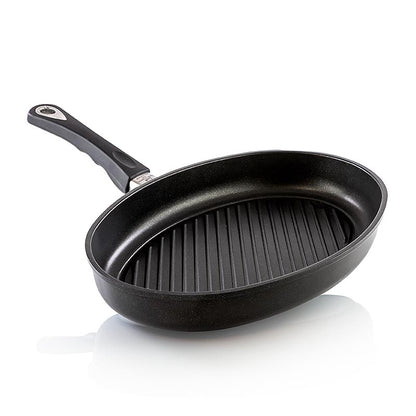 AMT Gastroguss, Fischbratpfanne mit Grillboden u. Fettrinne, Induktion, 35x24cm,