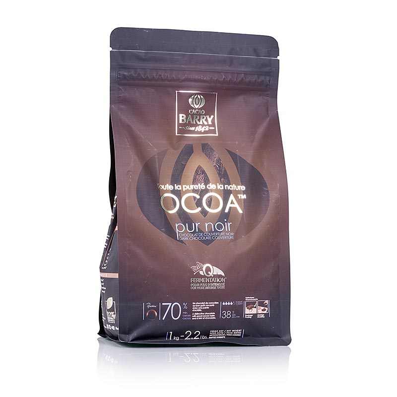 Callebaut - Purity Nature Ocoa, dunkle Schokolade, Callets, 70% Kakao, 1 kg