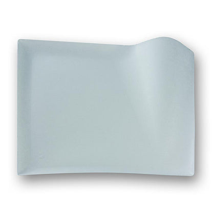 Einweg Teller "Wave", aus Zuckerrohrfasern,weiß,quadratisch m. Welle,20,5x20,5cm, 100 St