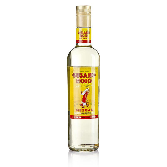Mezcal Gusano Rojo, mit Mottenraupe, 38% vol., 700 ml