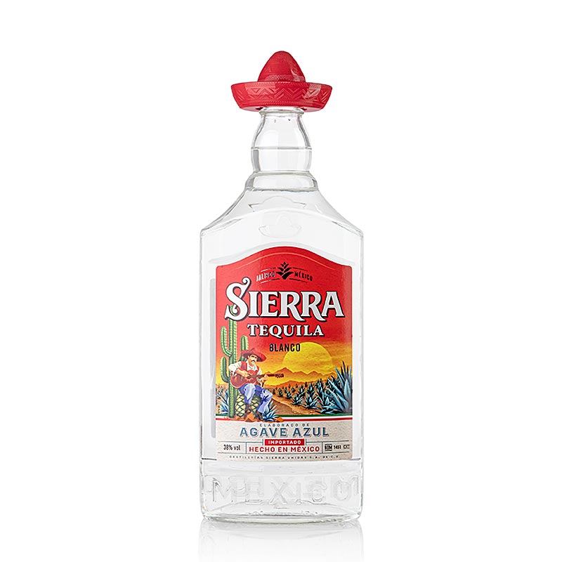 Sierra Tequila Silver, klar, 38% vol., 1 l