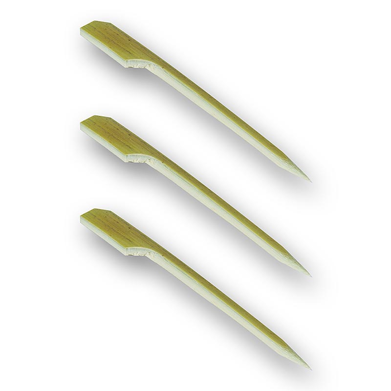 Bambus-Spiesse, mit Blattende, 12 cm, 100 St