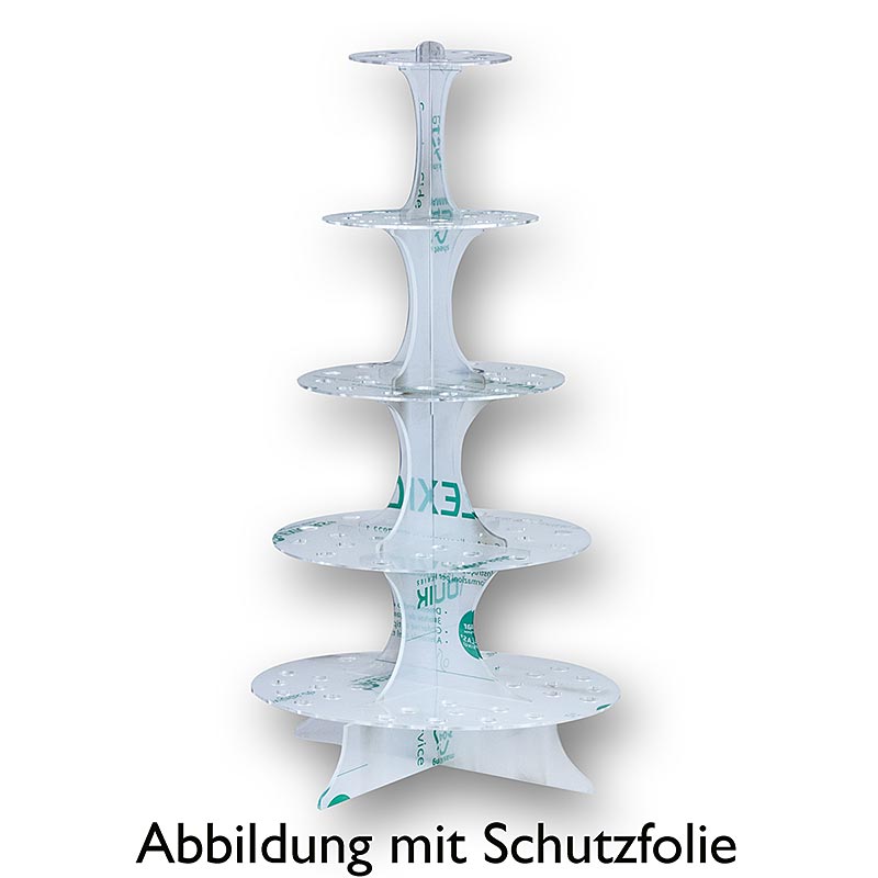 Mini-Waffelhörnchen-Halter, Plexiglas, 5 Etagen, 69cm Hoch, für 100 Hörnchen, 1