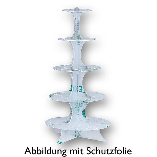 Mini-Waffelhörnchen-Halter, Plexiglas, 5 Etagen, 69cm Hoch, für 100 Hörnchen, 1 St