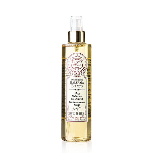 Balsamico Bianco Condimento, 5 Jahre, Eichenholzfass, im Zerstäuber, Leonardi, 250 ml