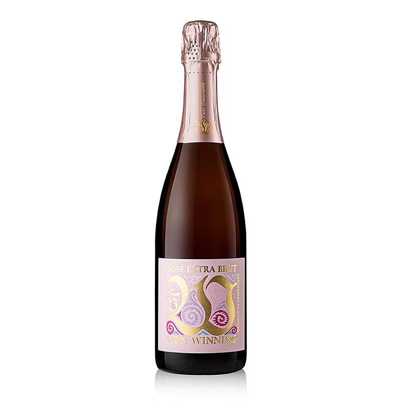 Rosé Sekt "Spätbugunder Chardonnay", brut, 12% vol., von Winning, 750 ml