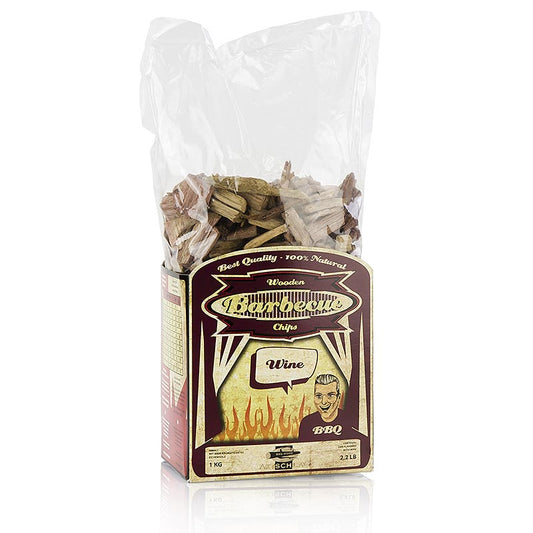 Axtschlag - Grill BBQ - Räucherchips aus Rotwein-Eichenholz, 1 kg