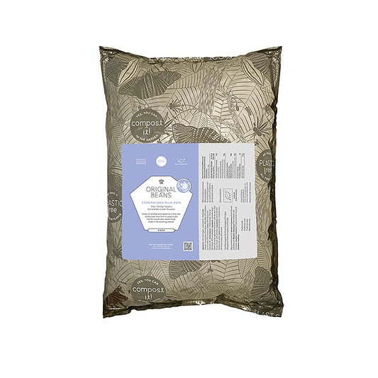 Esmeraldas Milk Ecuador, 42%, Milch Couverture, Callets, Original Beans, BIO, 2 kg