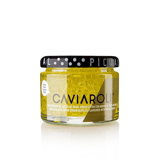 Caviaroli® Olivenölkaviar, kleine Perlen aus Olivenöl mit weißem Trüffelaroma, 5