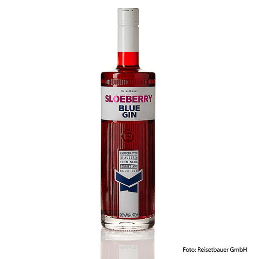 Vintage Sloeberry Blue Gin, Schlehen Likör mit Gin, 28% vol., Reisetbauer, 700 ml