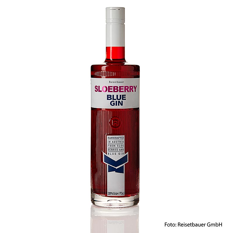 Vintage Sloeberry Blue Gin, Schlehen Likör mit Gin, 28% vol., Reisetbauer, 700 ml