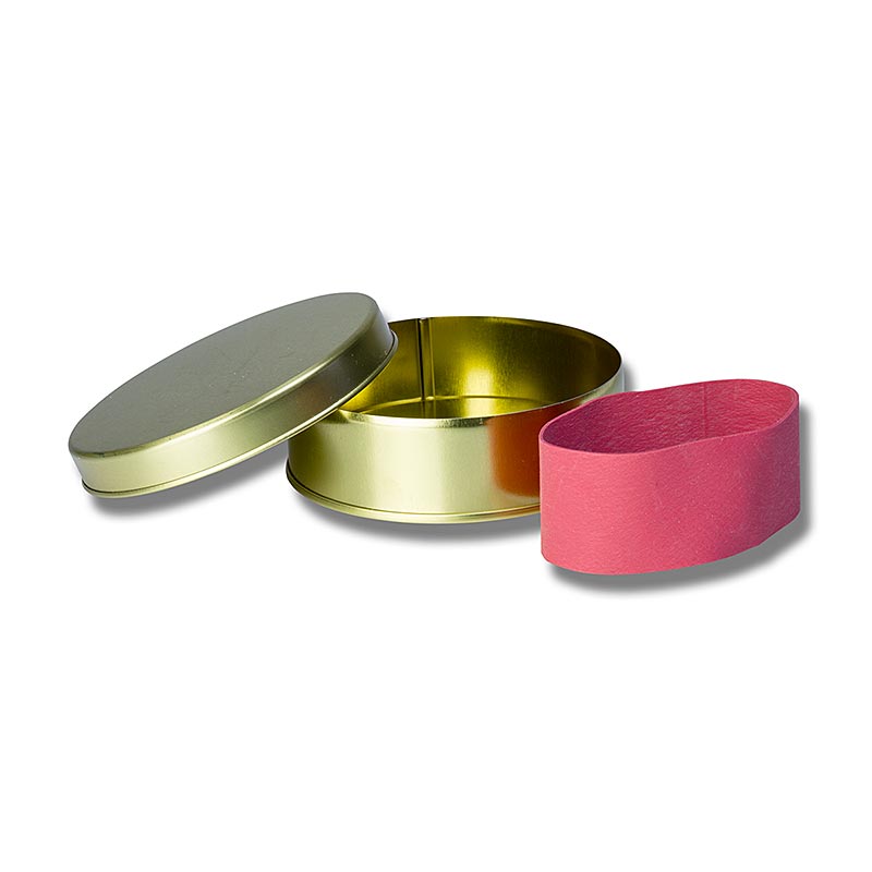 gold, unbedruckt, mit Verschluss-Gummi, für 250 g Kaviar, 1 St