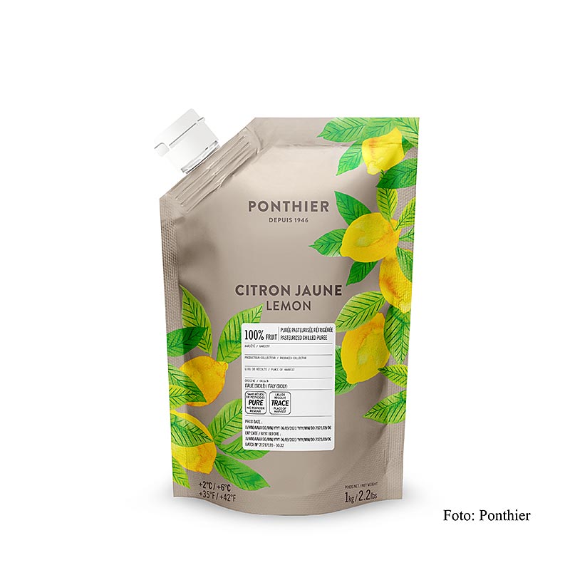 Ponthier Zitronenpüree, 100 % Frucht, 1 kg