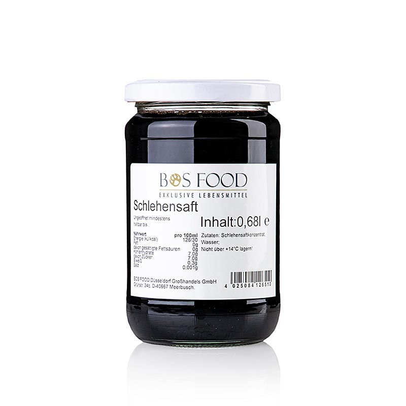 CHEF FOOD Schlehensaft, naturrein & ungezuckert, 680 ml