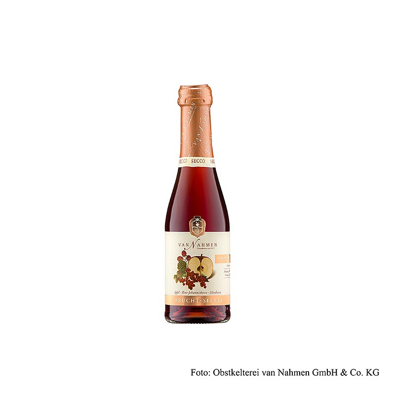 Van Nahmen Apfel-Rote Johannisbeere-Himbeere Fruchtsecco, alkoholfrei, 200 ml