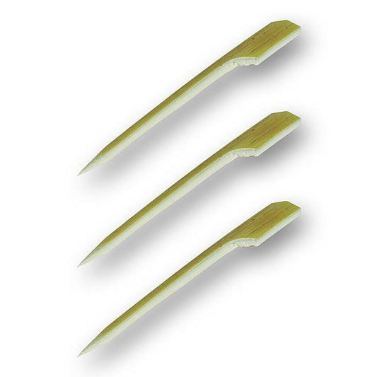 Bambus-Spiesse, mit Blattende, 9 cm, 50 St