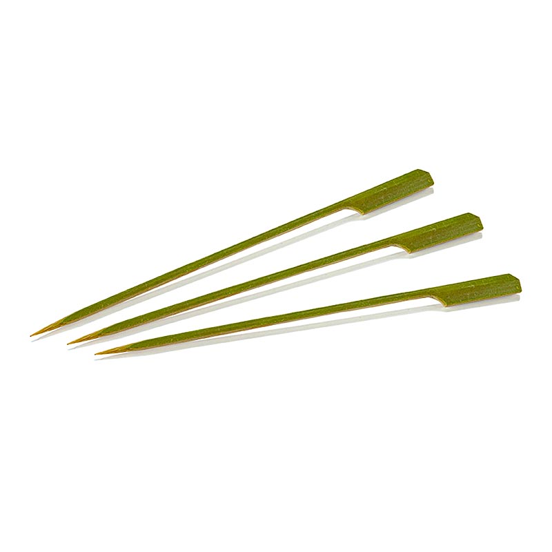 Bambus-Spieße, mit Blattende, 18cm, 50 St