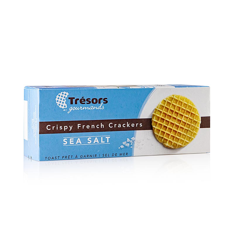 Patisserie des Flandres - Barsnack Tresors - Crispy franz. Mini-Waffel-Cracker mit Meersalz, 95 g