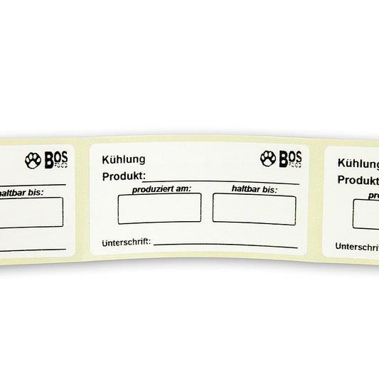 Beschriftungslabels "Kühlung", tiefkühlfeste, wasserablösbare Etiketten, 500 St