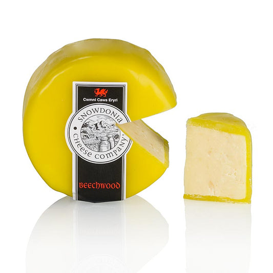 Snowdonia - Beechwood Smoked, geräucherter Cheddar Käse, gelber Wachs, 200 g