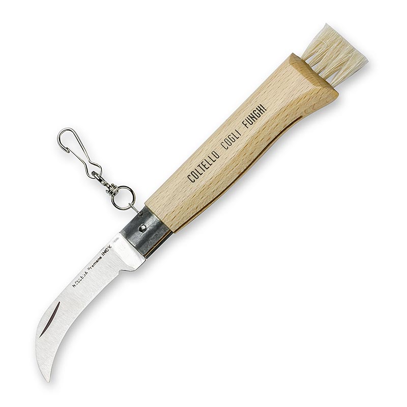 Trüffelmesser mit Bürste, klappbar, ca. 21,5 cm lang, 1 St