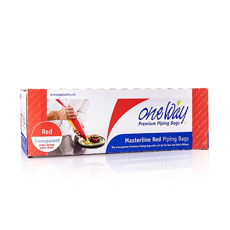 Spritzbeutel, Einweg, 59x28cm, One Way Masterline, Red / HOT, 2,55l, 74 St