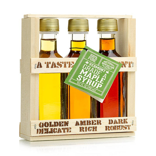 Ahornsirup Testbox Taste of Vermont (Golden, Amber, Dark), 300 ml, 3 x 100 ml