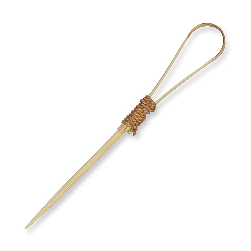 Holz-Spiesse, "Lasso", gebundener Loop, 7 cm, 100 St