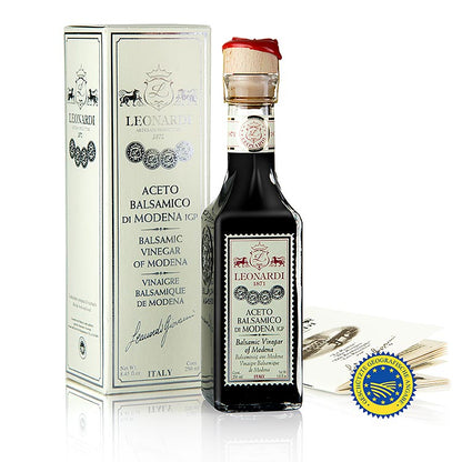 Leonardi - Aceto Balsamico di Modena IGP/g.g.A., Francobollo, 8 Jahre, 250 ml