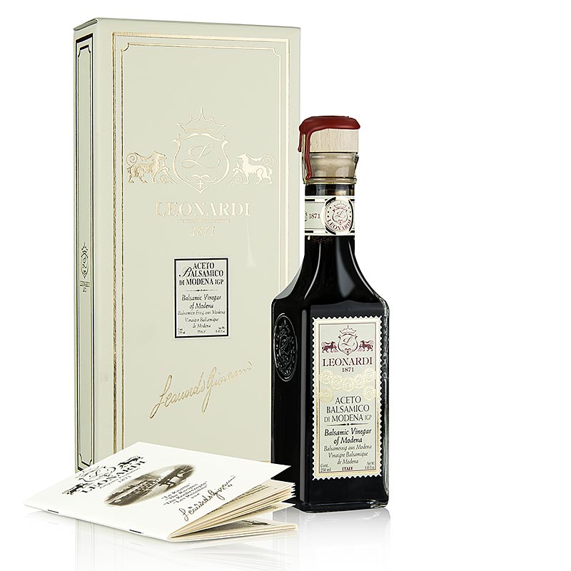 Leonardi - Aceto Balsamico di Modena IGP/g.g.A., Francobollo, 15 Jahre, 250 ml