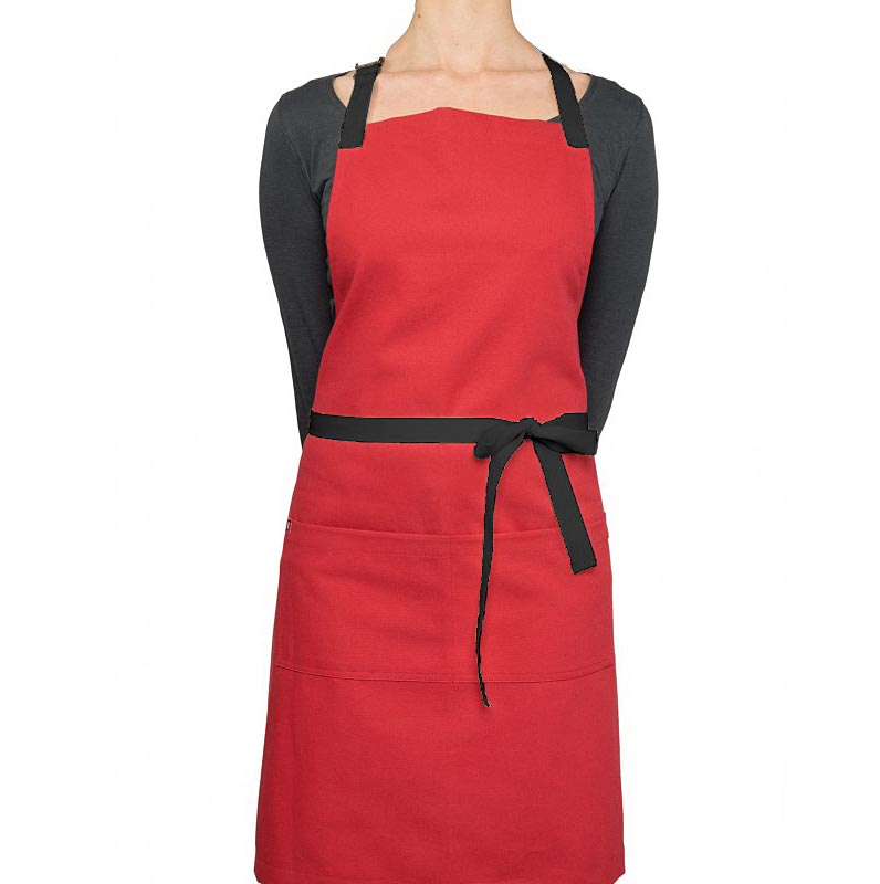 Schürze Red & Noir (rot / schwarz), 86 cm, fairtrade, Kaya & Kato, 1 St