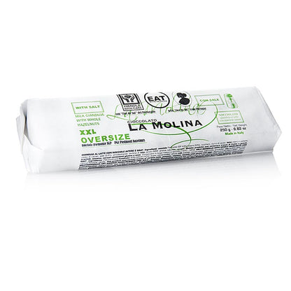 XXL Oversize Gianduja Barren mit Salz und Haselnüssen, La Molina, 250 g