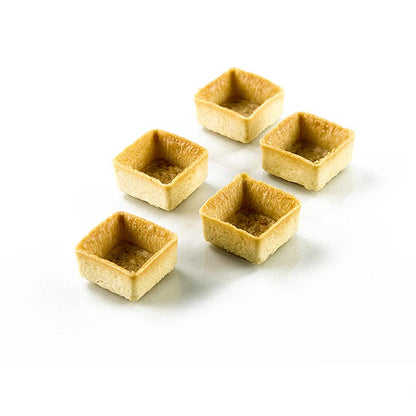 Mini Dessert-Tartelettes - Filigrano, Quadrat, 3,3cm, H 1,8cm, Mürbeteig, 1,48 k