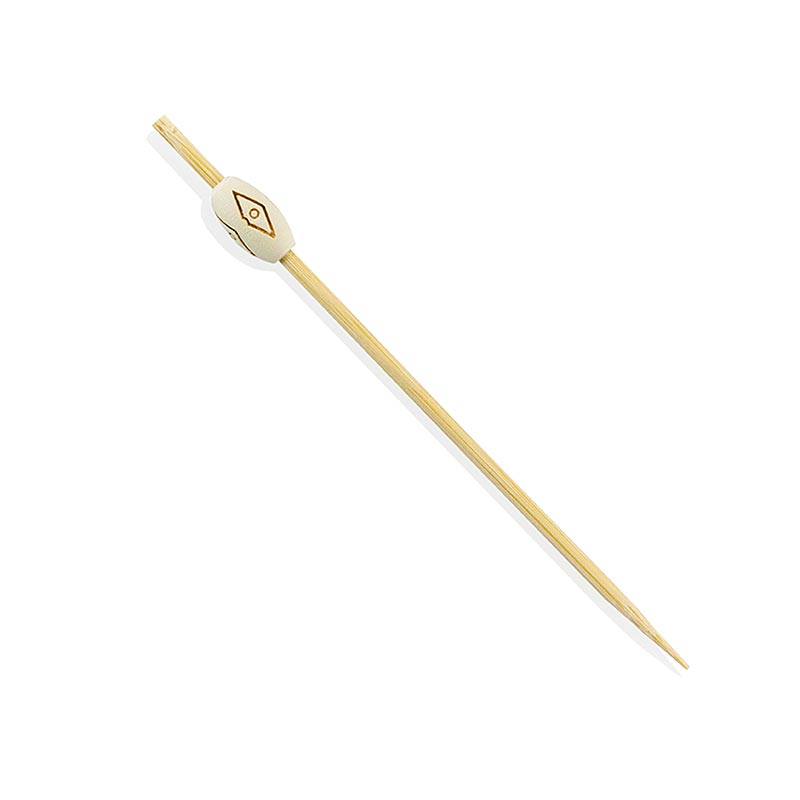 PAPSTAR - Bambus-Spieße, "Mali", mit hellem Dekostein, 12cm, 40 St