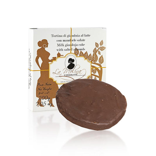 Choco Cake, Milchschokoladen Gianduja mit Salzmandeln, Ø11,5 cm, La Molina, 200 g