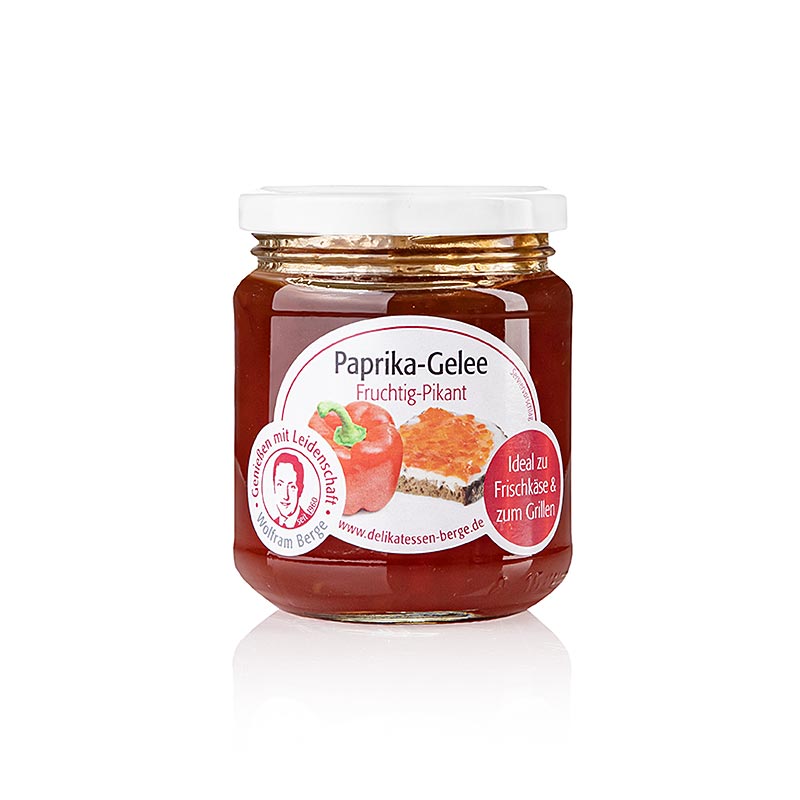 Paprika Gelée, rot, süss-pikant, Wolfram Berge, 225 g