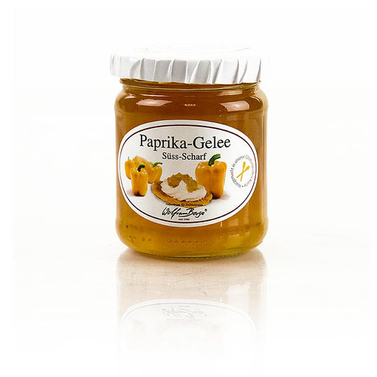 Paprika Gelée, gelb, süß-pikant, Wolfram Berge, 225 g