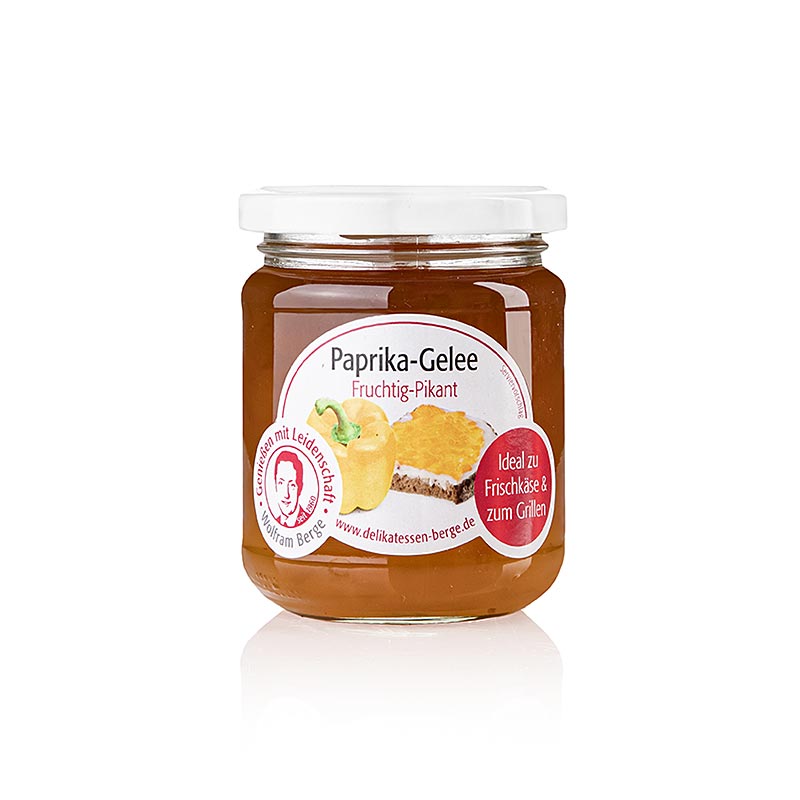 Paprika Gelée, gelb, süss-pikant, Wolfram Berge, 225 g