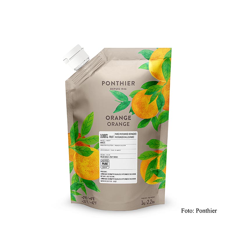 Ponthier Orangenpüree, 100 % Frucht, ungezuckert, 1 kg