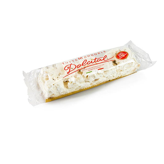 Dolcital - Italienische Torrone - Mandel, fester Riegel, 200 g