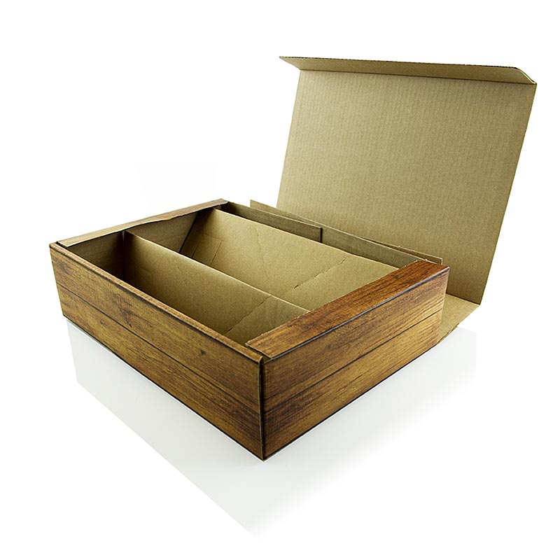 Weinpräsentkarton, "Wood", für 3 Flaschen à 0,75 l, 1 St