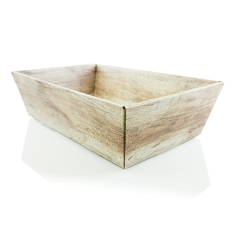 Präsentkorb, 4-eckig, "Wood", -mittel-, 330x190x110 mm, 1 St