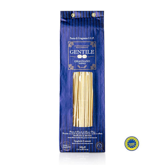 Pastificio Gentile Gragnano IGP/g.g.A. - Spaghetti, ø 1,9mm, bronzegezogen, 500