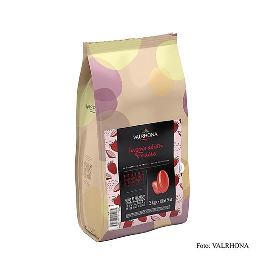Valrhona Inspiration Erdbeere, Erdbeerspezialität mit Kakaobutter, 3kg (15391),