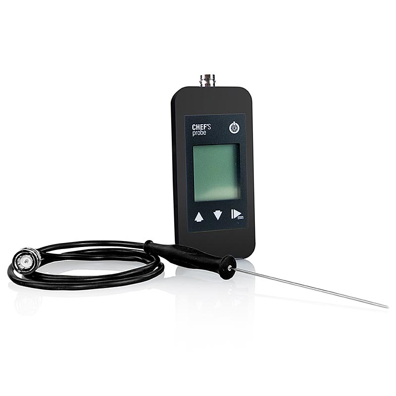 Chef´s Probe Thermometer m. Digitalanzeige, Einstechf. 80 cm Kabel,1,5 mm, schwarz, 1 St