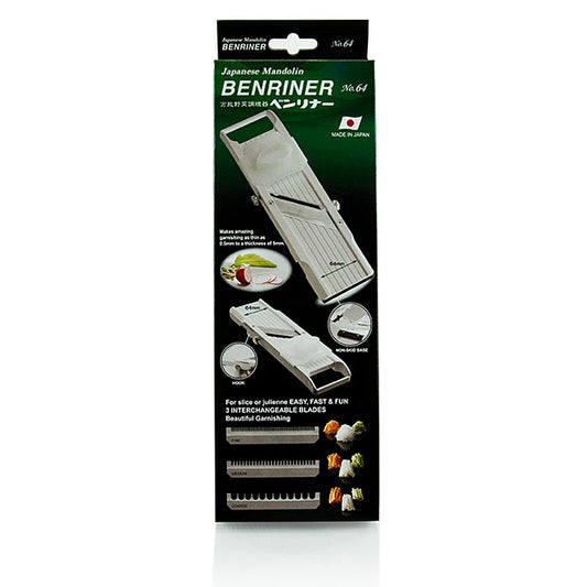 Gemüsehobel, Benriner Cutter BN-64/W, 3 Julienne Aufsätze, 1 St
