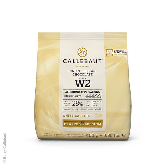 Weisse Schokolade, Callets, 28% Kakaobutter, 23% Milch, 400 g