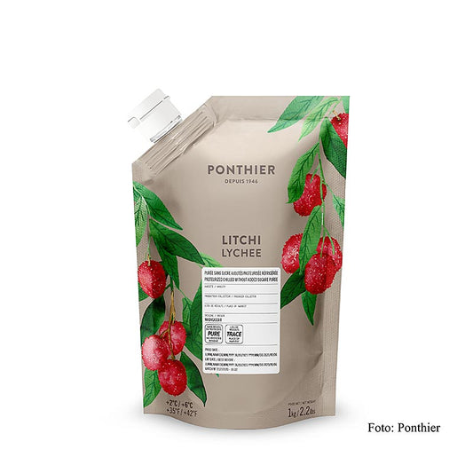 Ponthier Lycheepüree, aus Madagaskar, 100 % Frucht, ungezuckert, 1 kg
