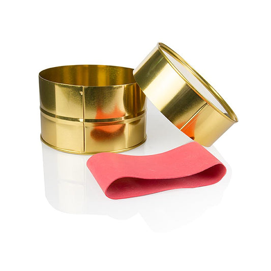 gold, unbedruckt, ohne Gummi, ø12,5 cm, für 1000 g Kaviar, 1 St