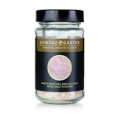Gewürzgarten Pakistanisches Kristallsalz, Rosa Salz Flocken, 100 g